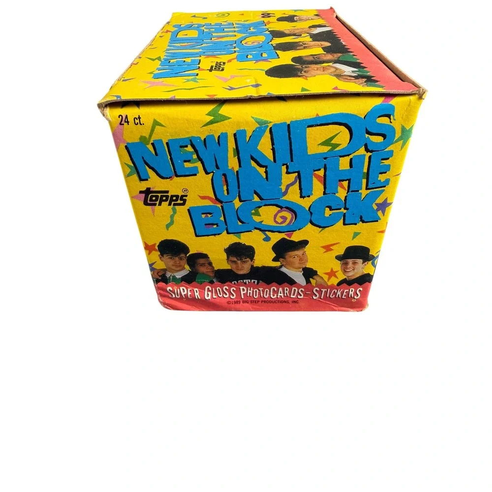Vintage 1989 Topps New Kids on the Block NKOTB Super Gloss Photocards Sealed Box